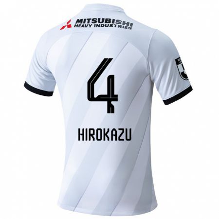 Kandiny Niño Camiseta Hirokazu Ishihara #4 Gris Blanco 2ª Equipación 2024/25 La Camisa