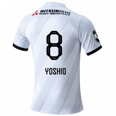 Kandiny Niño Camiseta Yoshio Koizumi #8 Gris Blanco 2ª Equipación 2024/25 La Camisa