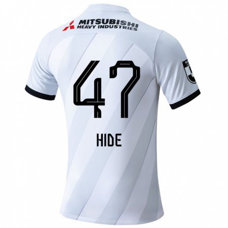 Kandiny Bambino Maglia Hidetoshi Takeda #47 Bianco Grigio Kit Gara Away 2024/25 Maglietta