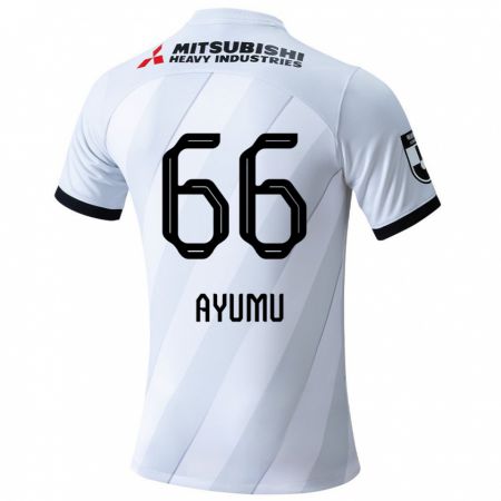 Kandiny Niño Camiseta Ayumu Ohata #66 Gris Blanco 2ª Equipación 2024/25 La Camisa