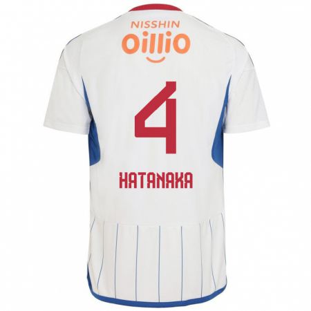 Kandiny Bambino Maglia Shinnosuke Hatanaka #4 Bianco Blu Rosso Kit Gara Away 2024/25 Maglietta