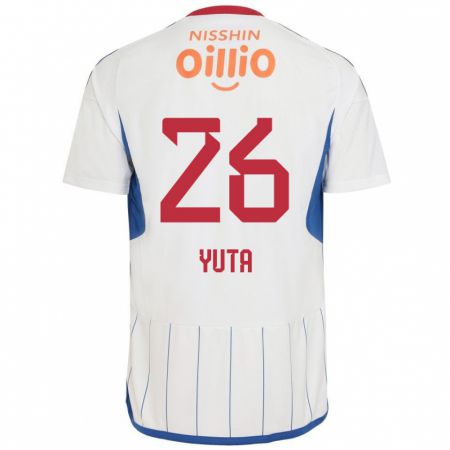 Kandiny Kinder Yuta Koike #26 Weiß Blau Rot Auswärtstrikot Trikot 2024/25 T-Shirt Österreich