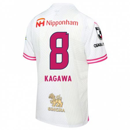 Kandiny Bambino Maglia Shinji Kagawa #8 Bianco Rosa Kit Gara Away 2024/25 Maglietta