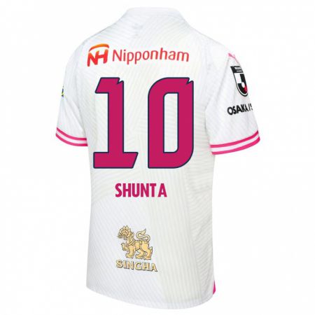 Kandiny Kinderen Shunta Tanaka #10 Wit Roze Uitshirt Uittenue 2024/25 T-Shirt