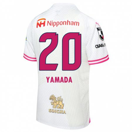 Kandiny Kinderen Kotaro Yamada #20 Wit Roze Uitshirt Uittenue 2024/25 T-Shirt