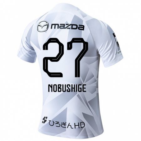 Kandiny Kinderen Ryojiro Nobushige #27 Wit Grijs Zwart Uitshirt Uittenue 2024/25 T-Shirt