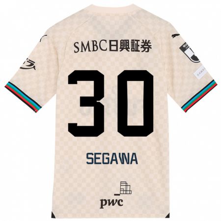 Kandiny Bambino Maglia Yusuke Segawa #30 Bianco Grigio Kit Gara Away 2024/25 Maglietta