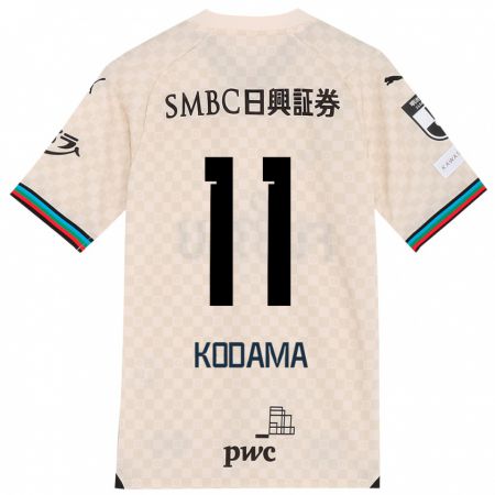 Kandiny Bambino Maglia Shotaro Kodama #11 Bianco Grigio Kit Gara Away 2024/25 Maglietta