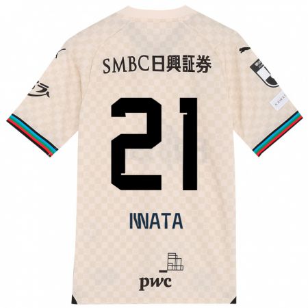 Kandiny Bambino Maglia Kantaro Iwata #21 Bianco Grigio Kit Gara Away 2024/25 Maglietta