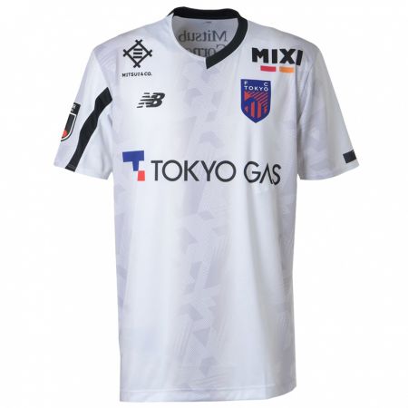 Kandiny Niño Camiseta Yuya Takahashi #19 Blanco Negro 2ª Equipación 2024/25 La Camisa