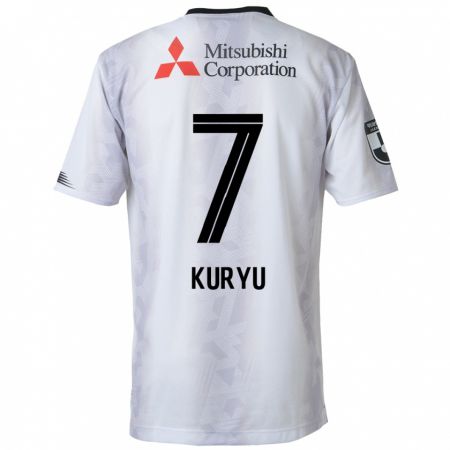 Kandiny Bambino Maglia Kuryu Matsuki #7 Bianco Nero Kit Gara Away 2024/25 Maglietta