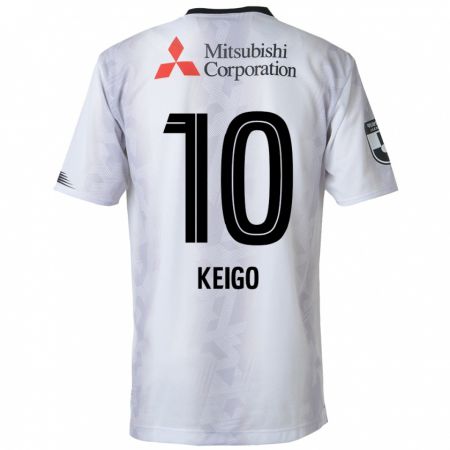 Kandiny Kinder Keigo Higashi #10 Weiß Schwarz Auswärtstrikot Trikot 2024/25 T-Shirt Österreich