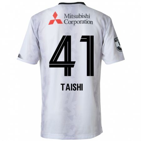 Kandiny Bambino Maglia Taishi Brandon Nozawa #41 Bianco Nero Kit Gara Away 2024/25 Maglietta