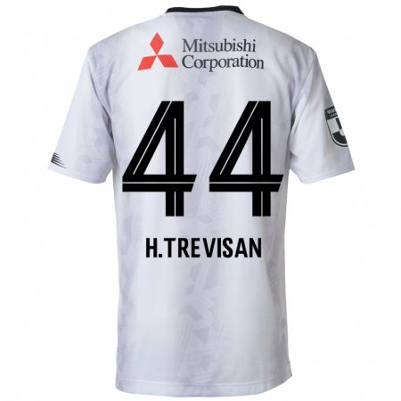 Kandiny Bambino Maglia Henrique Trevisan #44 Bianco Nero Kit Gara Away 2024/25 Maglietta