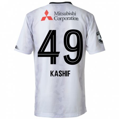 Kandiny Bambino Maglia Kashif Bangnagande #49 Bianco Nero Kit Gara Away 2024/25 Maglietta