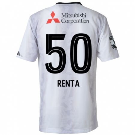 Kandiny Niño Camiseta Renta Higashi #50 Blanco Negro 2ª Equipación 2024/25 La Camisa