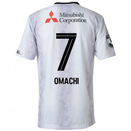 Kandiny Bambino Maglia Hyugo Omachi #7 Bianco Nero Kit Gara Away 2024/25 Maglietta