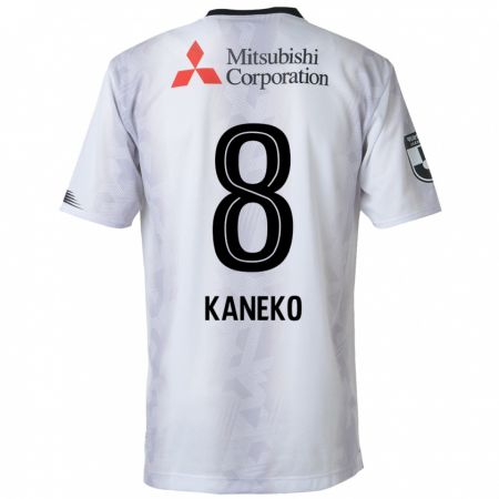 Kandiny Bambino Maglia Shunsuke Kaneko #8 Bianco Nero Kit Gara Away 2024/25 Maglietta