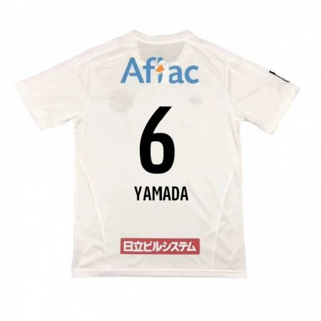 Kandiny Kinderen Yuto Yamada #6 Wit Zwart Uitshirt Uittenue 2024/25 T-Shirt België