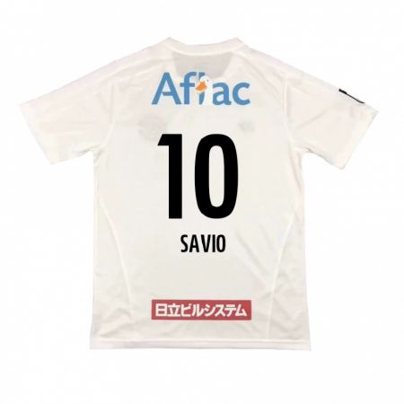 Kandiny Bambino Maglia Matheus Savio #10 Bianco Nero Kit Gara Away 2024/25 Maglietta