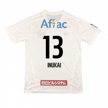 Kandiny Niño Camiseta Tomoya Inukai #13 Blanco Negro 2ª Equipación 2024/25 La Camisa