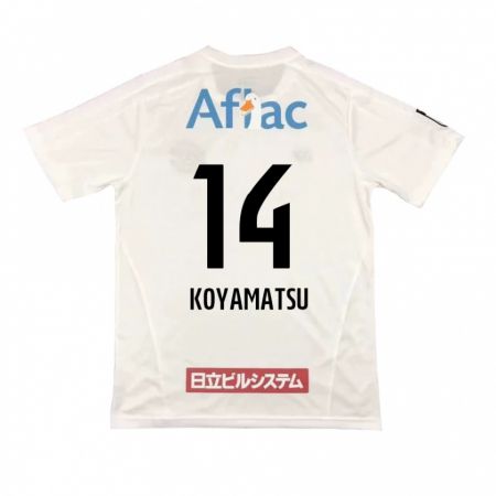 Kandiny Kinderen Tomoya Koyamatsu #14 Wit Zwart Uitshirt Uittenue 2024/25 T-Shirt