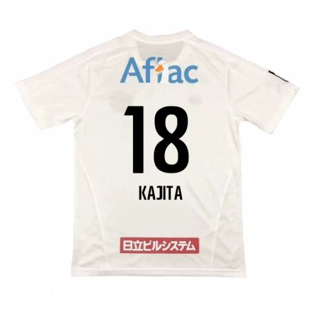 Kandiny Niño Camiseta Kento Kajita #18 Blanco Negro 2ª Equipación 2024/25 La Camisa