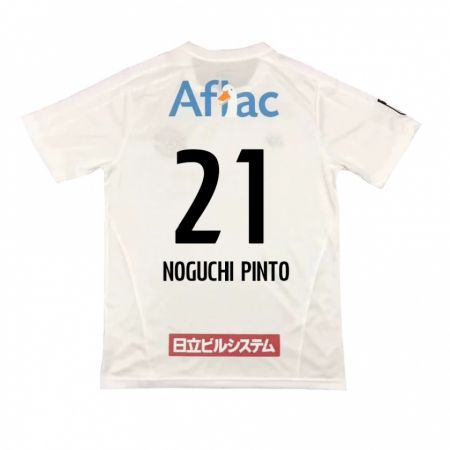 Kandiny Niño Camiseta Amato Noguchi Pinto #21 Blanco Negro 2ª Equipación 2024/25 La Camisa