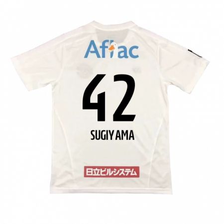 Kandiny Bambino Maglia Shunnosuke Sugiyama #42 Bianco Nero Kit Gara Away 2024/25 Maglietta