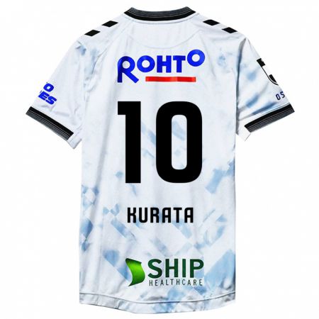 Kandiny Bambino Maglia Shu Kurata #10 Bianco Nero Kit Gara Away 2024/25 Maglietta