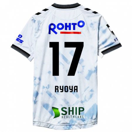 Kandiny Bambino Maglia Ryoya Yamashita #17 Bianco Nero Kit Gara Away 2024/25 Maglietta