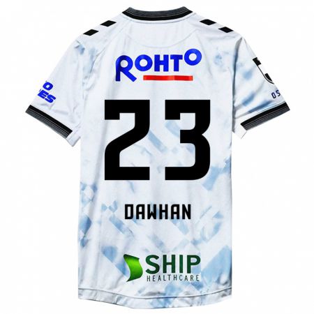 Kandiny Bambino Maglia Dawhan #23 Bianco Nero Kit Gara Away 2024/25 Maglietta