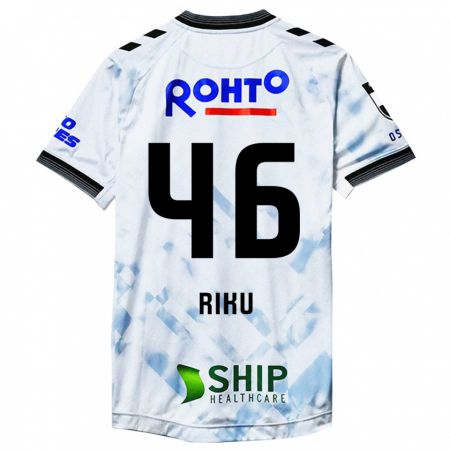 Kandiny Bambino Maglia Riku Matsuda #46 Bianco Nero Kit Gara Away 2024/25 Maglietta