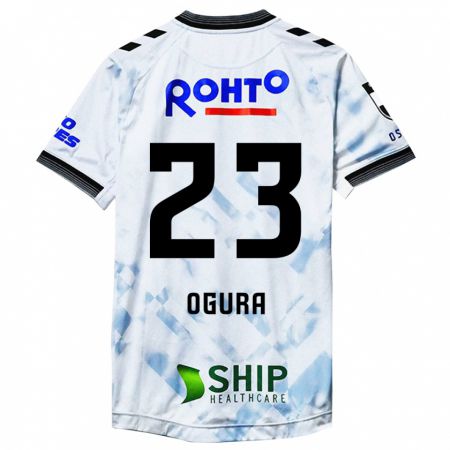 Kandiny Niño Camiseta Shimpei Ogura #23 Blanco Negro 2ª Equipación 2024/25 La Camisa