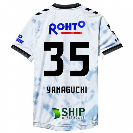 Kandiny Niño Camiseta Haruta Yamaguchi #35 Blanco Negro 2ª Equipación 2024/25 La Camisa