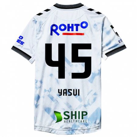 Kandiny Bambino Maglia Tsukasa Yasui #45 Bianco Nero Kit Gara Away 2024/25 Maglietta