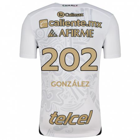 Kandiny Bambino Maglia Joban González #202 Bianco Nero Kit Gara Away 2024/25 Maglietta