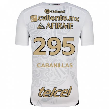 Kandiny Niño Camiseta Osvaldo Cabanillas #295 Blanco Negro 2ª Equipación 2024/25 La Camisa