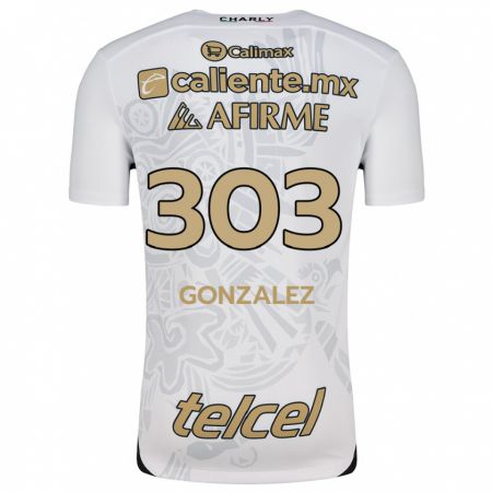 Kandiny Bambino Maglia Osmar González #303 Bianco Nero Kit Gara Away 2024/25 Maglietta