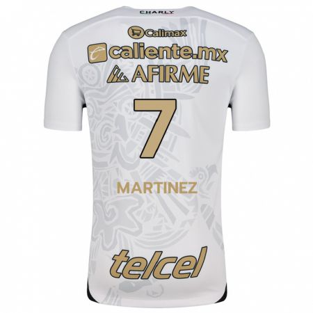 Kandiny Niño Camiseta Alejandro Martínez #7 Blanco Negro 2ª Equipación 2024/25 La Camisa