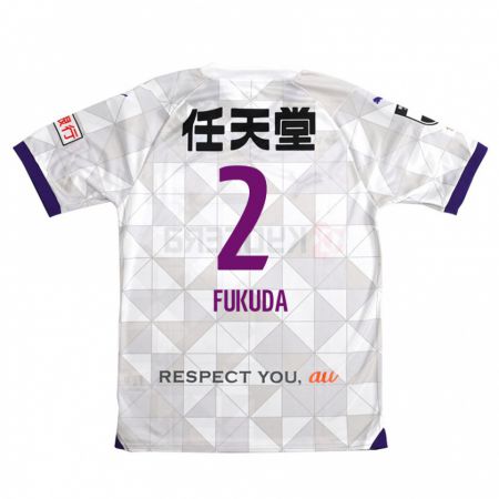 Kandiny Bambino Maglia Shinnosuke Fukuda #2 Bianco Viola Kit Gara Away 2024/25 Maglietta