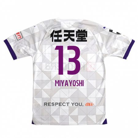 Kandiny Bambino Maglia Takumi Miyayoshi #13 Bianco Viola Kit Gara Away 2024/25 Maglietta