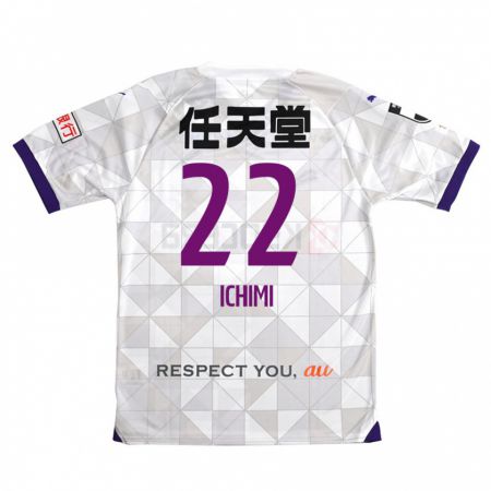 Kandiny Bambino Maglia Kazunari Ichimi #22 Bianco Viola Kit Gara Away 2024/25 Maglietta