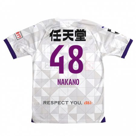 Kandiny Bambino Maglia Ryuma Nakano #48 Bianco Viola Kit Gara Away 2024/25 Maglietta