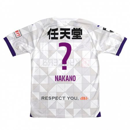 Kandiny Bambino Maglia Kotaro Nakano #0 Bianco Viola Kit Gara Away 2024/25 Maglietta