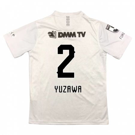 Kandiny Bambino Maglia Masato Yuzawa #2 Grigio Nero Kit Gara Away 2024/25 Maglietta