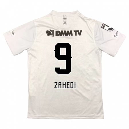 Kandiny Bambino Maglia Shahab Zahedi #9 Grigio Nero Kit Gara Away 2024/25 Maglietta