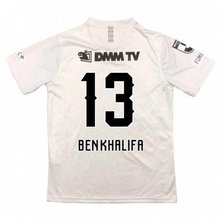 Kandiny Kinderen Nassim Ben Khalifa #13 Grijs Zwart Uitshirt Uittenue 2024/25 T-Shirt