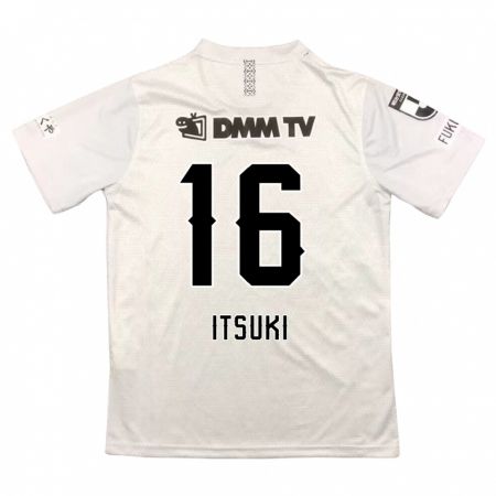 Kandiny Bambino Maglia Itsuki Oda #16 Grigio Nero Kit Gara Away 2024/25 Maglietta