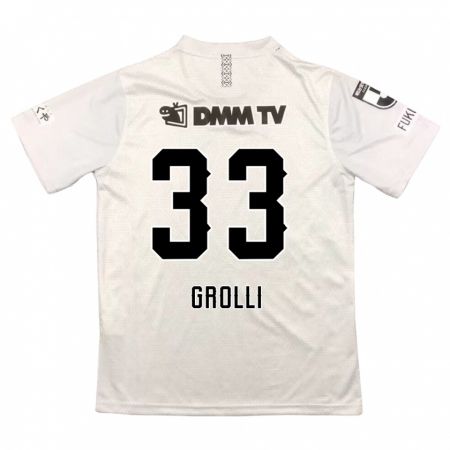 Kandiny Kinderen Douglas Grolli #33 Grijs Zwart Uitshirt Uittenue 2024/25 T-Shirt België